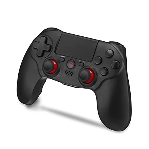 Powerextra Mando para PS4, Controlador Inalámbrico para PS4 Wireless Bluetooth Doble Shock 4 con Doble Vibración, Audio,Panel Táctil de Alta Precisión,Sensor Giroscópico de 6 Ejes,360 ​​° Joystick