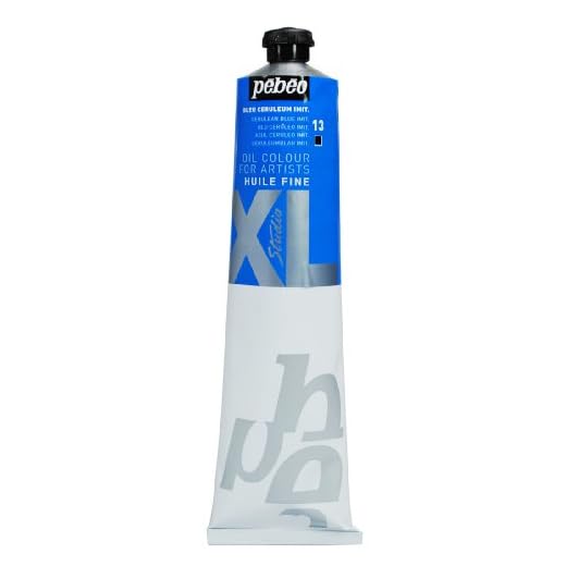 Pébéo - Huile Fine XL 200 ML - Peinture à l’Huile Bleu Céruléum Imitation – Peinture à l’Huile Pébéo - Bleu Céruléum 200 ml