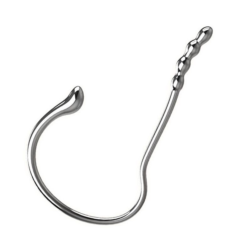 Ergonomics Double Ended Stainless Steel Anal Hook Male Precise Stimulate G Spot Prostate Massager Butt Plug Anal Beads