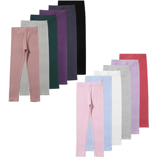 12 Pack Girls Leggings Toddler Girl Pants Casual Yoga Pants for Girls High Waisted Stretch Leggings Kids