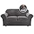 H.VERSAILTEX Real Velvet Plush 3 Piece Stretch Sofa Cover Velvet-Sofa Slipcover Loveseat Cover Furniture Protector Couch Soft Loveseat Slipcover for 2 Cushion Couch with Elastic Bottom(Loveseat,Grey)