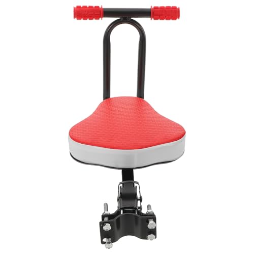 Asiento delantero para bicicleta cómodo de metal y cuero hasta 25 kg adulto