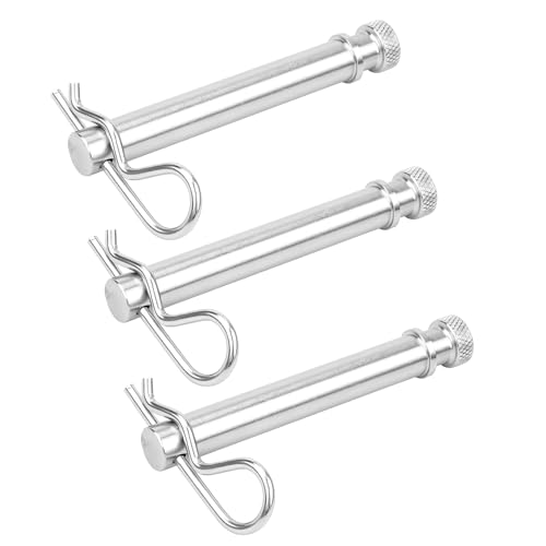 TS35010 Stainless Steel Trailer Hitch Pin and Clip for B&W 2 & 2.5 Receiver Trailer Hitches Tow and Stow Pins - Pack of 3