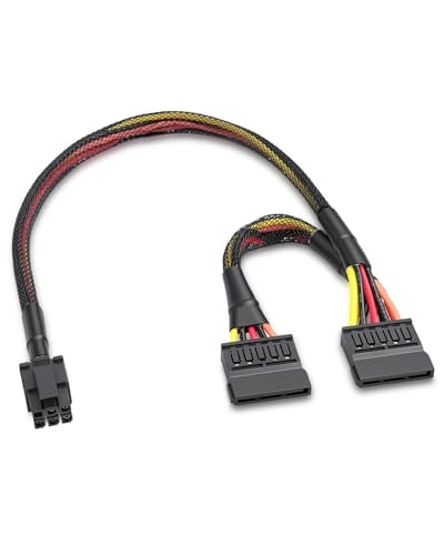 Cable adaptador Mini 6 Pin a Dual SATA 15 Pin
