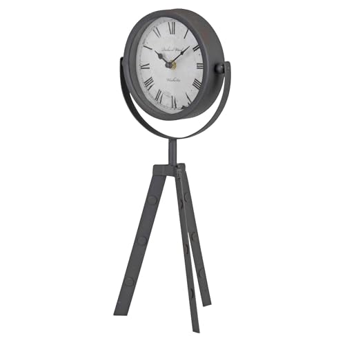WELL HOME - Reloj de sobremesa en metal 19x16,5x42cm