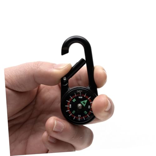 2 piezas brújula con mosquetón mini portátil para camping miniatura 4