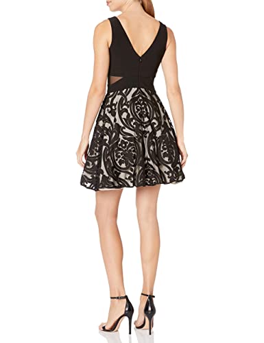 Xscape Women's Short Flocked Party Skirt with Ity Top2