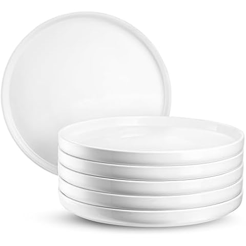 Jassceram 10.5 Inch High Lip Dinner Plates Cover