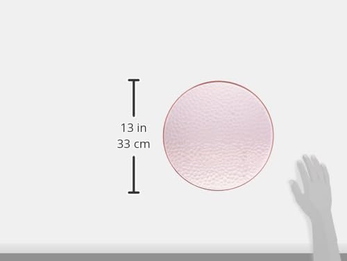 Platos de plástico rosa con borde dorado, pack de 4, 13 pulg. miniatura 6