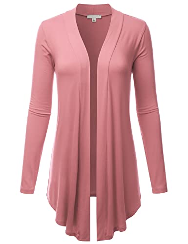 Image of LALABEE Women's Draped Open-Front Long Sleeve Light Weight Cardigan (S~3XL)