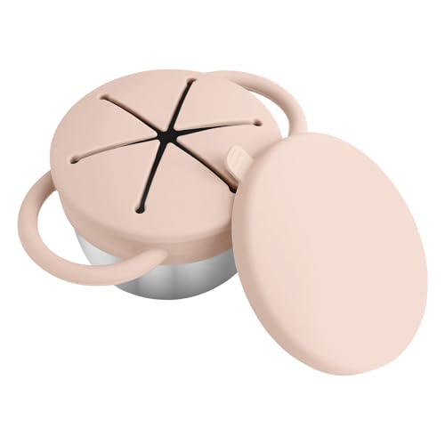 Generico Contenitori Per Spuntini Per I Più Piccoli - Tazza Portamerenda Antigoccia Per Bambini Con Coperchio Ermetico | Barattolo Organizzatore Per Alimenti Multifunzionale Per Bambini E Bambine