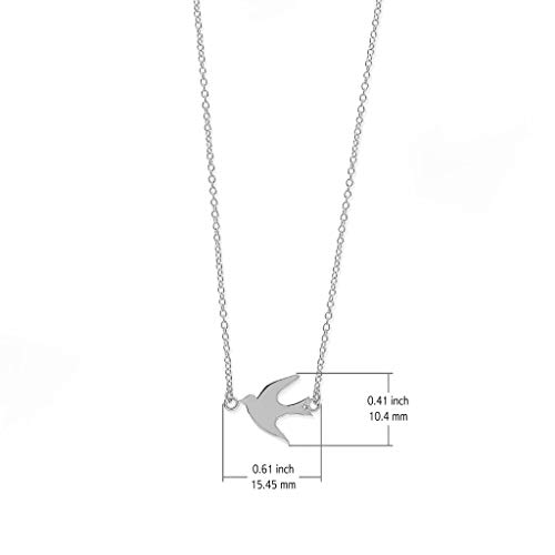 Boma Jewelry Sterling Silver Soaring Bird Necklace, 18 Inches4