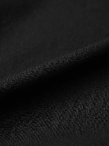 The Souled Store Men's Black Cotton Linen Shirt Soft Black - Image 6