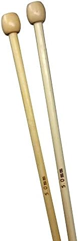 Eco-Friendly Single Point Natural Bamboo Knitting Needles 35cm x 4mm-25mm (25mm)