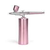 KADS Nail Cordless Airbrush Nail Spray Gun with Air Compressor, Portable Cordless Auto Airbrush Gun Kit, Rechargeable Handheld Airbrush Set (Pink)