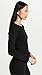 Leset Women's Pointelle Slim Fit Long Sleeve Top, Black, XL