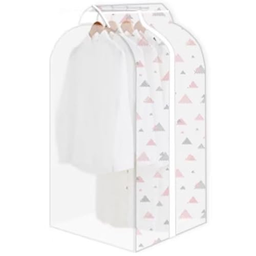 Translucent Printed Garment Rack Cover, PEVA Plastic Clothes Bags for Storage Hanging Clothes Rack Cover for Coat, Jacket, Sweater, Shirts(100x55x110cm/39x22x43in)