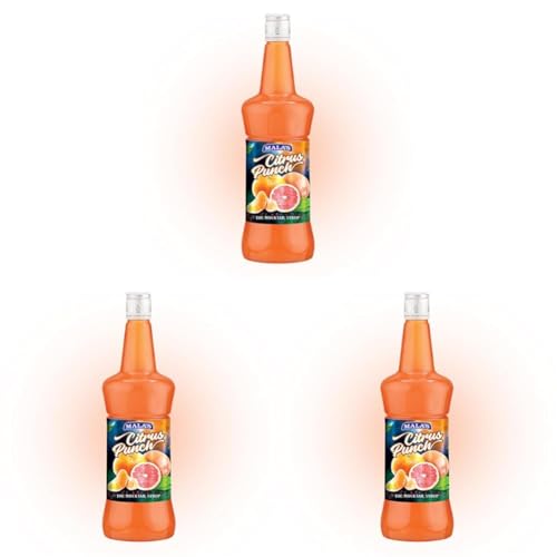 Image of Mala's Fruit Mocktail Syrup Citrus Punch Cordial 750ML Bottle | Mixer for Shakes, Cocktails, Drinks, Sharbat, Sorbets, Juices, Beverages (Pack of 3)