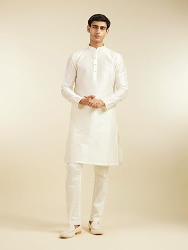 Image of DIWAS BY MANYAVAR Men's Art Silk Solid Kurta (1pc)