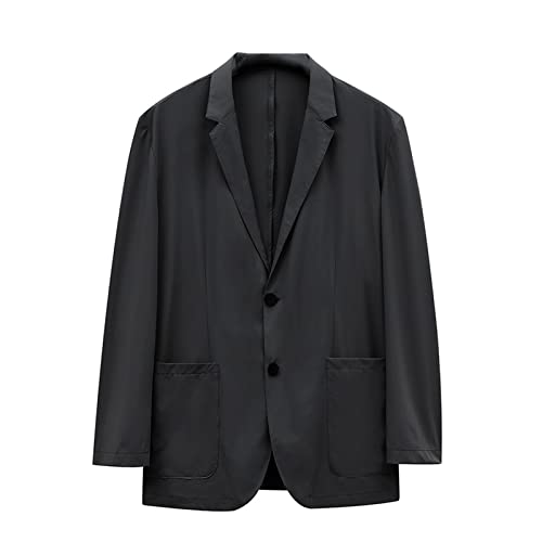 Men's Summer Thin Blazer Single Layer Plus Size Casual Suit Jacket Breathable Shirts 2XL-7XL