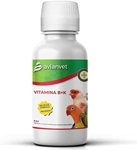 AVIANVET Vitamina B+K | Suplemento alimenticio líquido para pájar...