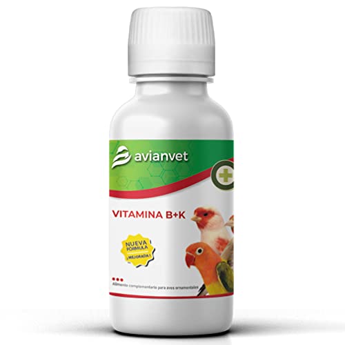 Avianvet Vitamina B+K | Suplemento alimenticio líquido para pájar...