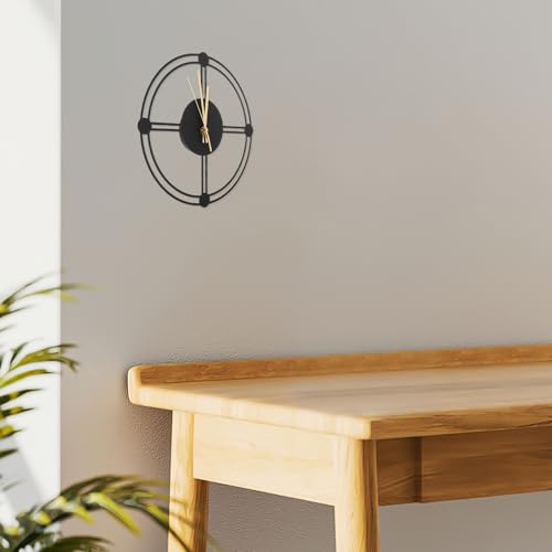 Reloj de pared metálico rectangular HOMOCONO para jardín exterior y salas 8