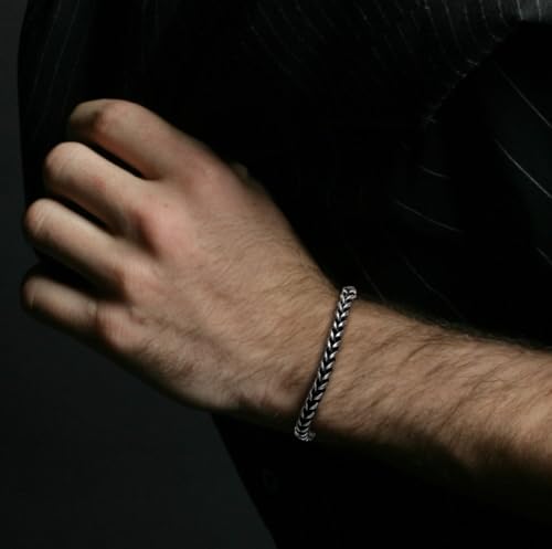 Men's Stainless Steel Bracelet - Medieval Vintage Distressed Style, Sturdy 316L Steel, Bold Accessory for the Modern Man, Ideal Gift for Husband, Boyfriend, or Son4