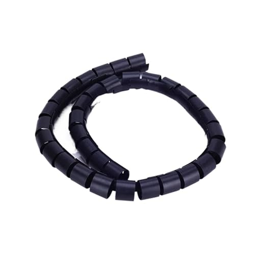 Spiral Protector 1 Meters Line Wrap Winding Tube 8mm 22mm 42mm Cable Wire Spiral Protector Cover Organizer Pipe Protection Wraps Cable(Black,42mm Inside Diameter)