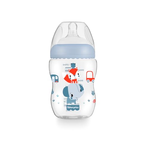 Mamadeira First Moments Marshmallow Azul 270ml +2 meses Fisher Price - BB1029