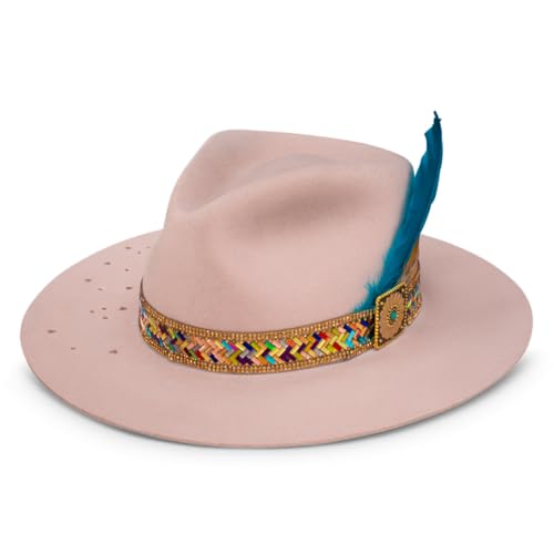 Charlie 1 Horse C1H x Lainey Wilson Hillbilly Hippie Wool Western Hat (US Alpha Small Powder Pink)