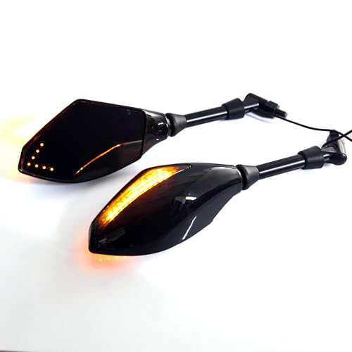 Rétroviseurs latéraux moto clignotants haut de gamme avec miroir anti-reflet