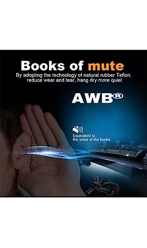 Image of AWB Wiper Blades Front & Rear Exact Fit Design Compatible with Yeti (Pack of 3)