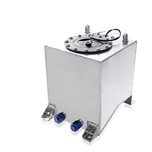 Donpida 2.5 Gallon Fuel Cell Aluminum Polished with Cap Level Sender Silver