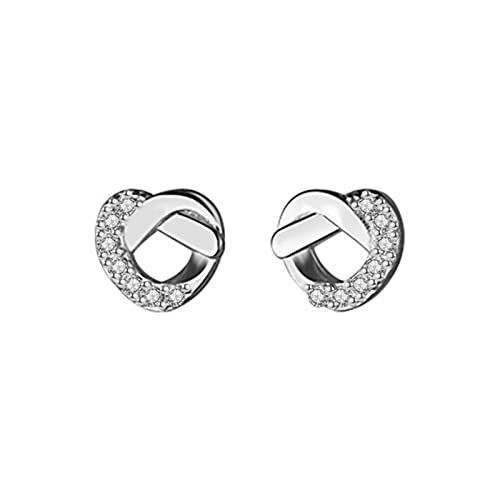 Boucles d'oreilles en Argent 925 cœur romantique pour femme