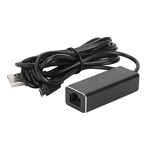 Adaptador Micro USB a Ethernet RJ45, Adaptador de Red con Velocidad de 10/100Mbps, Conector Ethernet Plug and Play para TV Sticks, Diseño Estable de aleación de Aluminio para