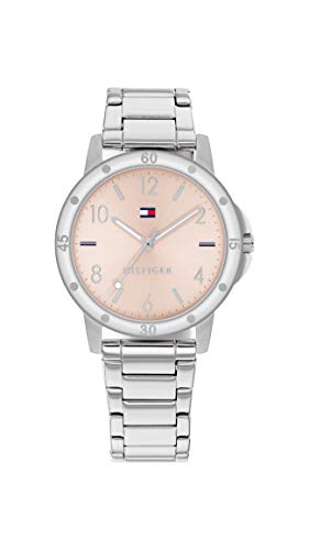 Reloj Tommy Hilfiger de cuarzo analógico con esfera azul de alta legibilidad y precisión