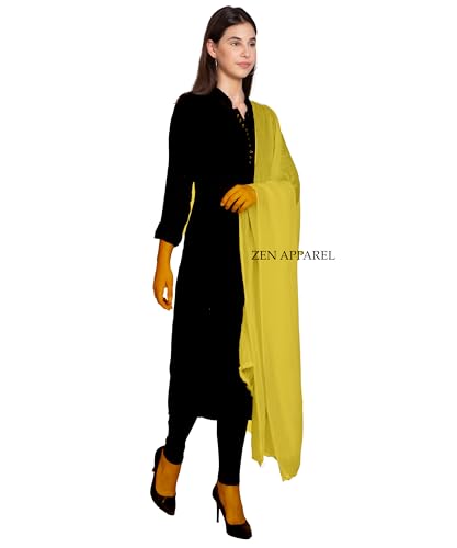 Image of Zen Women's Solid Premium Cotton Dupatta 2.25 Meters 100% Pure Cotton
