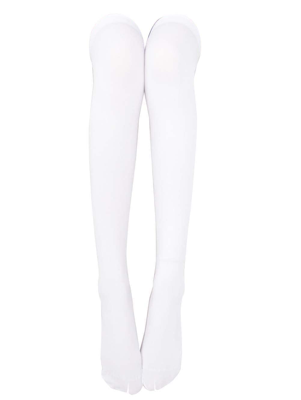 Pursuestar Cotton Casual Sandal Split V Two Toe Tabi Flip Flops Boot Socks 68cm Long Over Knee High Stockings