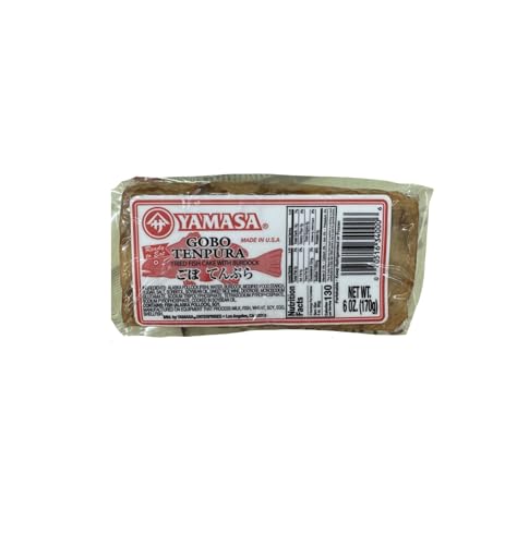 Yamasa Gobo Tempura Fried Fish Cake With Burdock 6oz | Authentic Japanese Fried Tenpura Fishcake