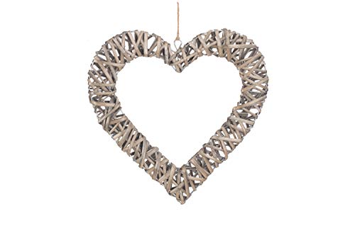 Willow Direct Décoration à suspendre en forme de cœur en osier Taille L