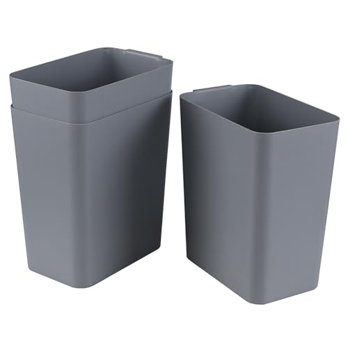 3 Canecas de basura abiertas de plástico 4.5 gal