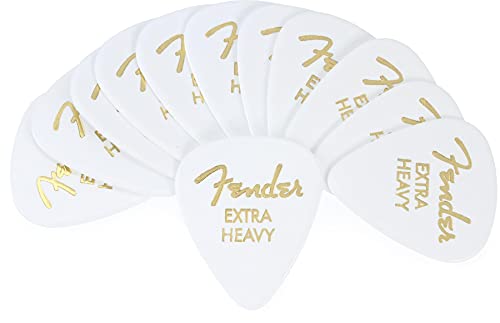 PER VOI: 1x Fender 351 Shape Classic Picks - X-Heavy - Bianco