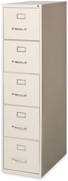 Alera HVF1562PY Five-Drawer Economy Vertical File, Letter-Size File Drawers, 15 X 26.5 X 61.37, Putty