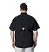 Columbia Mens PFG Bahama II Short Sleeve Fishing Shirt, Black, Medium