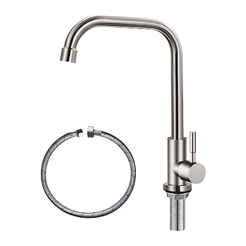 Brushed Nickel Cold Only Kitchen Faucet Cover