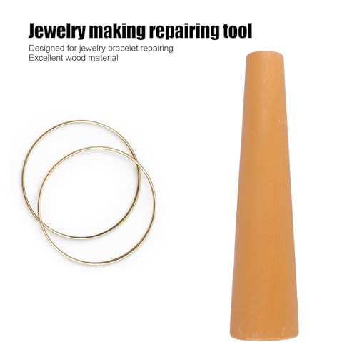 Wooden Bracelet Making Stick Bangle Mandrel Jewelry Tool with Hammer, High Strength, Durable, 2pcs Pack - Image 4