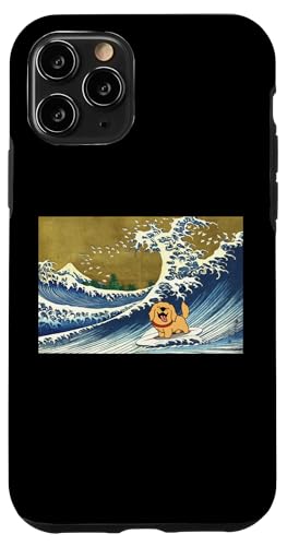 Funny Retro Vintage Surfing A Wave Golden Retriever Lover �X�}�z�P�[�X iPhone 11 Pro �p