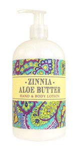 Greenwich Bay Trading Company Colección Botánica: Loción de Mantequilla de Aloe Zinnia 16oz, Loción de 16 onzas, 11-008-014
