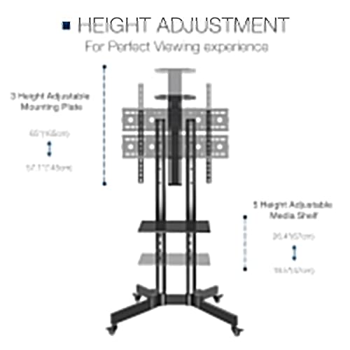 Soporte móvil para TV de piso THEGA para pantallas 32-65 pulg miniatura 3